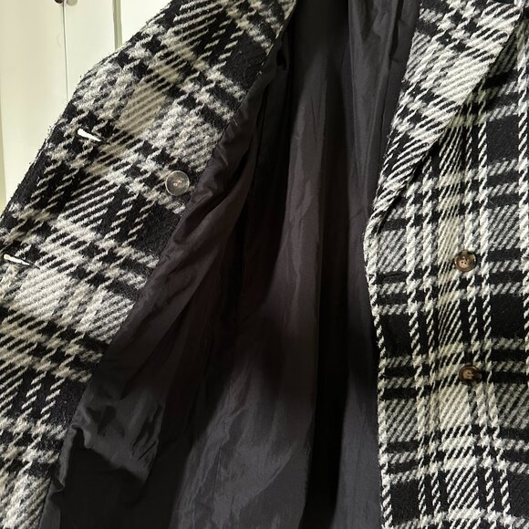 Plaid Pea Coat - Picture 4 of 6